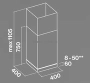 Вытяжка Falmec Mira Top 40 Telescopica Fasteel wall фото 3 в Казани и Татарстане