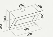 Вытяжка Falmec Quasar (A+) 90 White Glass фото 3 в Казани и Татарстане