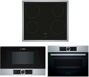 Bosch (духовой шкаф CBG675BS3 + варочная панель PUG64RAA5E + микроволновая печь BEL634GS1)