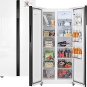 Отдельностоящий холодильник с инвертором Weissgauff WSBS 500 Inverter NoFrost White Glass фото в Казани и Татарстане