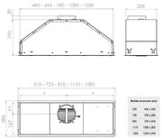 Встраиваемая вытяжка Pando GTI/810 INOX V.1050 ECO SEC PLUS фото 4 в Казани и Татарстане