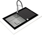 Врезная раковина Teka Diamond RS15 1B 1D 86 BLACK фото 2 в Казани и Татарстане
