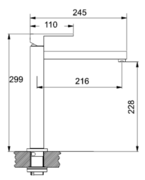 Смеситель Franke Planar Torre хром фото 2 в Казани и Татарстане