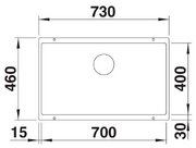 Мойка Blanco ROTAN 700-U Silgranit алюметаллик фото 3 в Казани и Татарстане