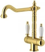 Смеситель Franke Old England золото (с двумя ручками) Смеситель Franke Old England золото (с двумя ручками)