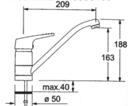 Смеситель Franke 460-1 хром фото 2 в Казани и Татарстане