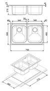 Мойка Смег SP792-2 фото 2 в Казани и Татарстане Мойка Smeg SP792-2 фото 2 в Казани и Татарстане