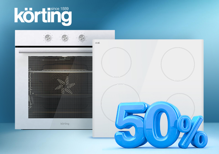 Акция! Скидка 50% на варочную панель Korting при покупке духового шкафа
