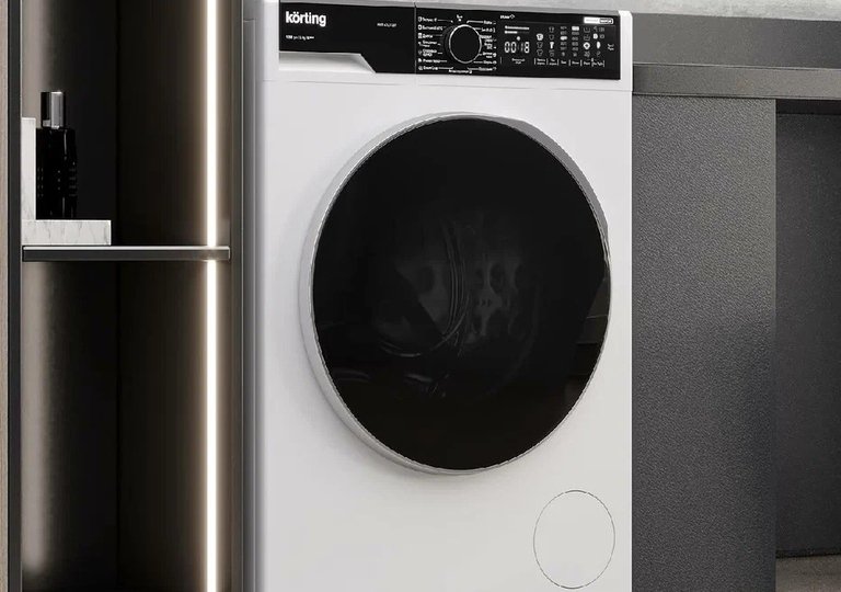 Обзор узкой стиральной машины с паром Korting KWM 42ILS1269